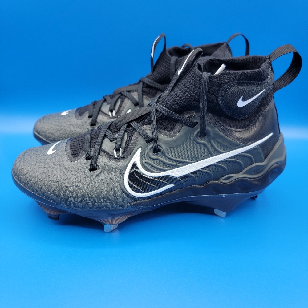Nike Alpha Huarache NXT Metal Baseball Cleats Men's Size 7.5 Black White New
